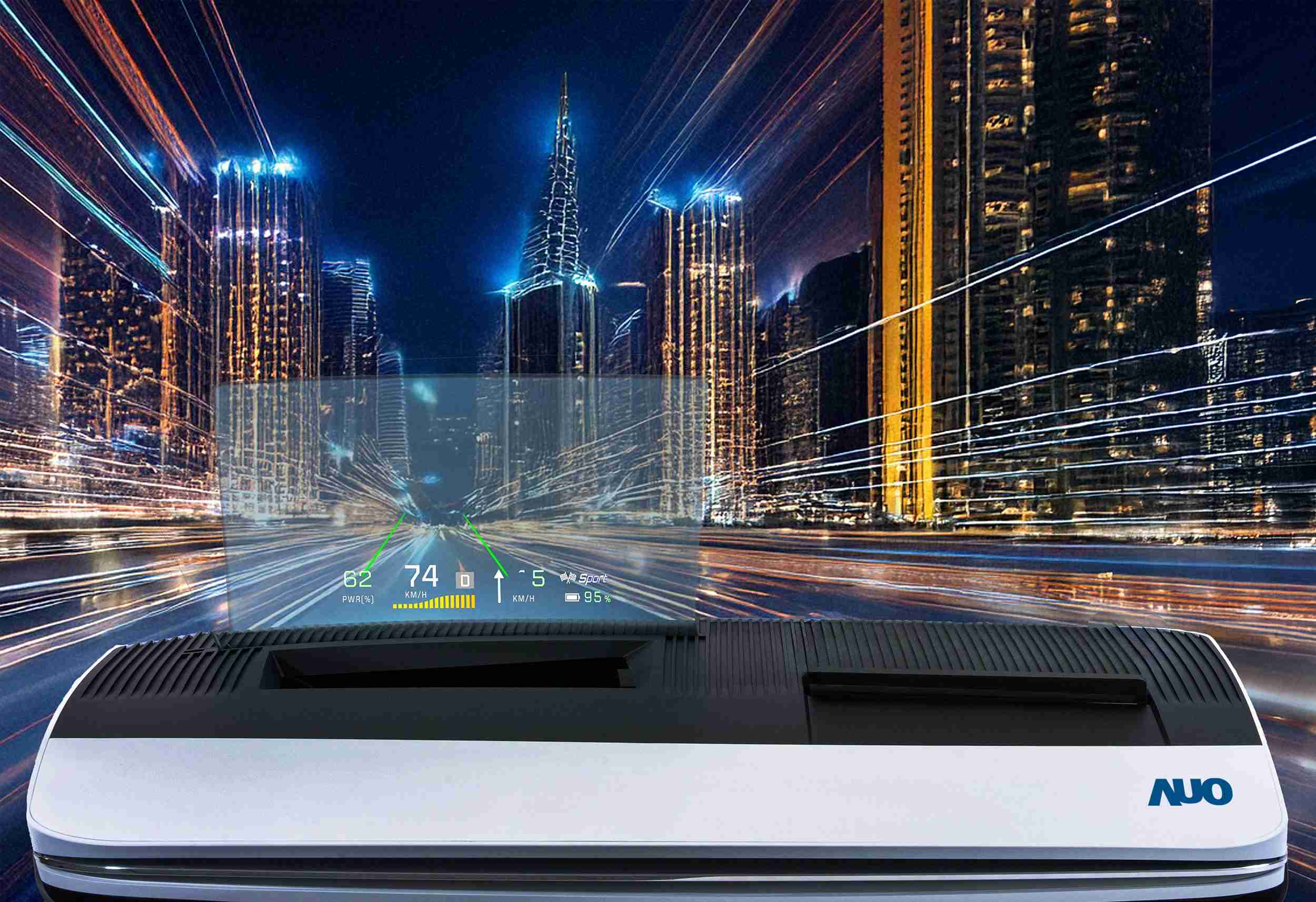 壹号平台推出13吋Micro LED抬头显示器，，，提供高入眼亮度、、高色彩饱和度的显示质量，，，，在阳光下或黑暗中都清晰可见，，并利用Micro LED模块体积小的优势，，解决车用空间有限的痛点